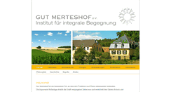 Desktop Screenshot of gut-merteshof.de